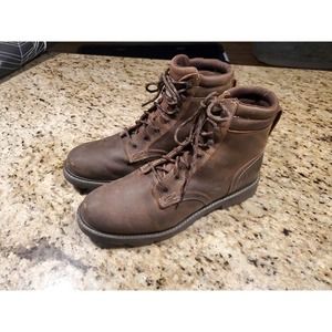 Mens Ariat Groundbreaker 6" Brown Lace-Up Soft Toe Work Boots. Size 13.0 D